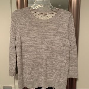 Gap Grey Sweater with White Back Paneling